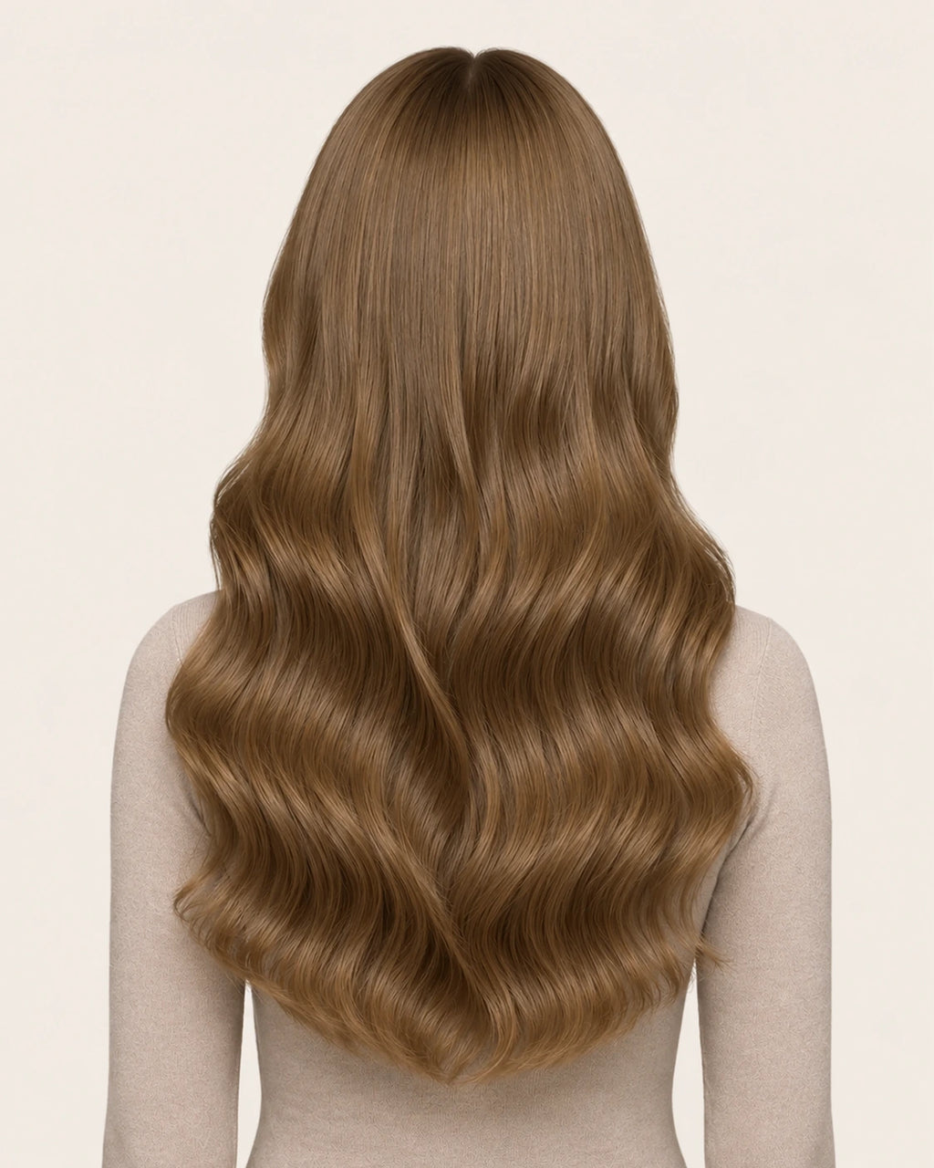 Dani Steel Rustic Vanilla Ultra Thin Weft hair extensions — rear view — Straight product
