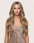 Dani Steel Sandy Balayage Butterfly Weft hair extensions — front view — Straight product