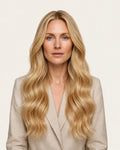 Dani Steel Ibiza Sand Butterfly Weft hair extensions — front view — Natural Wave product