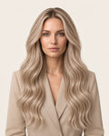 Dani Steel Classic Mist Ultra Thin Weft hair extensions — front view — Natural Wave product