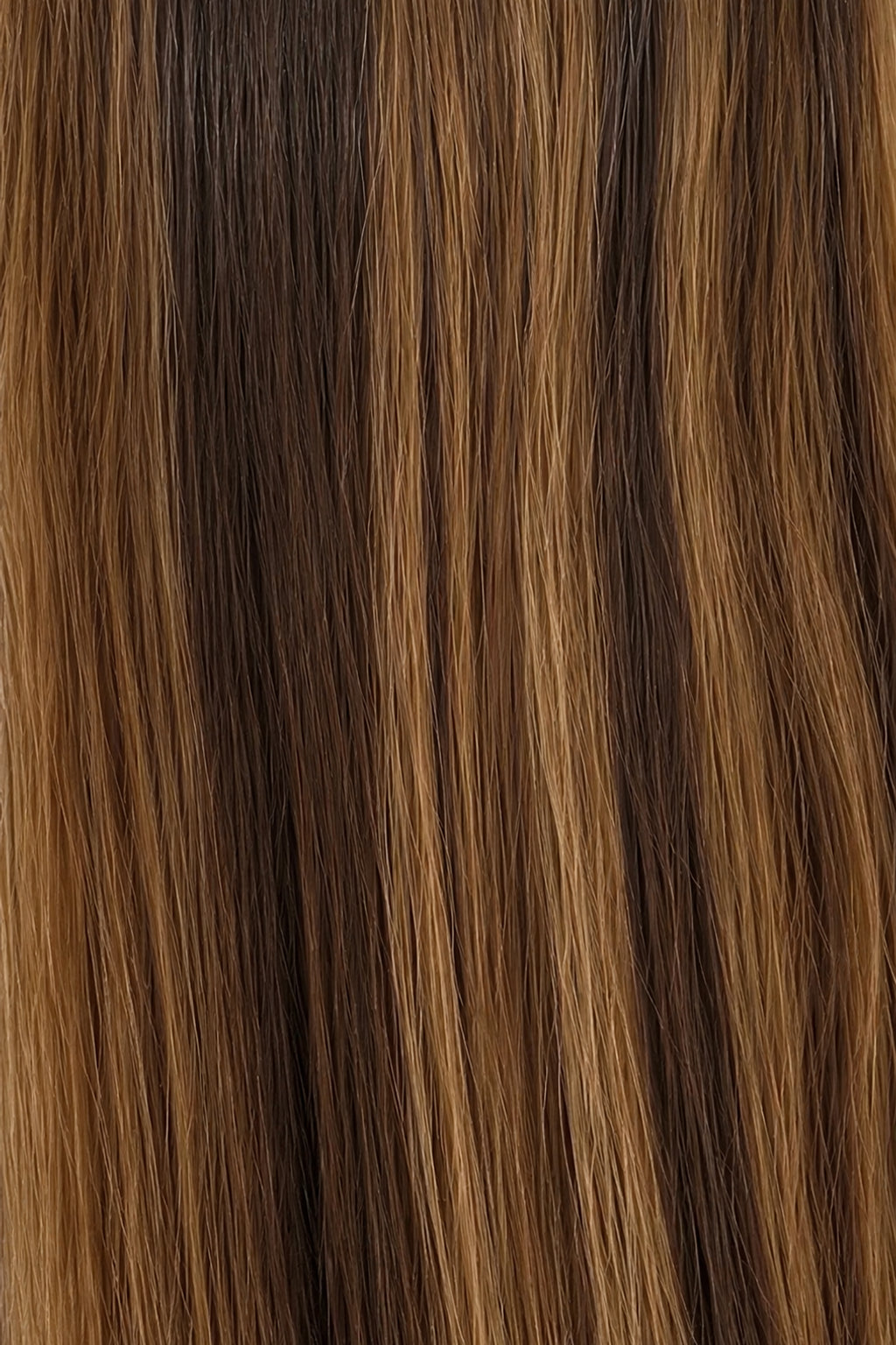 Dani Steel Espresso Almond Balayage Butterfly Weft hair extensions — color card — Natural Wave product