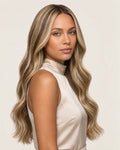 Dani Steel Iconic Balayage Butterfly Weft hair extensions — front view — Natural Wave product