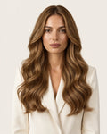 Dani Steel Honey Toffee Butterfly Weft hair extensions — front view — Straight product