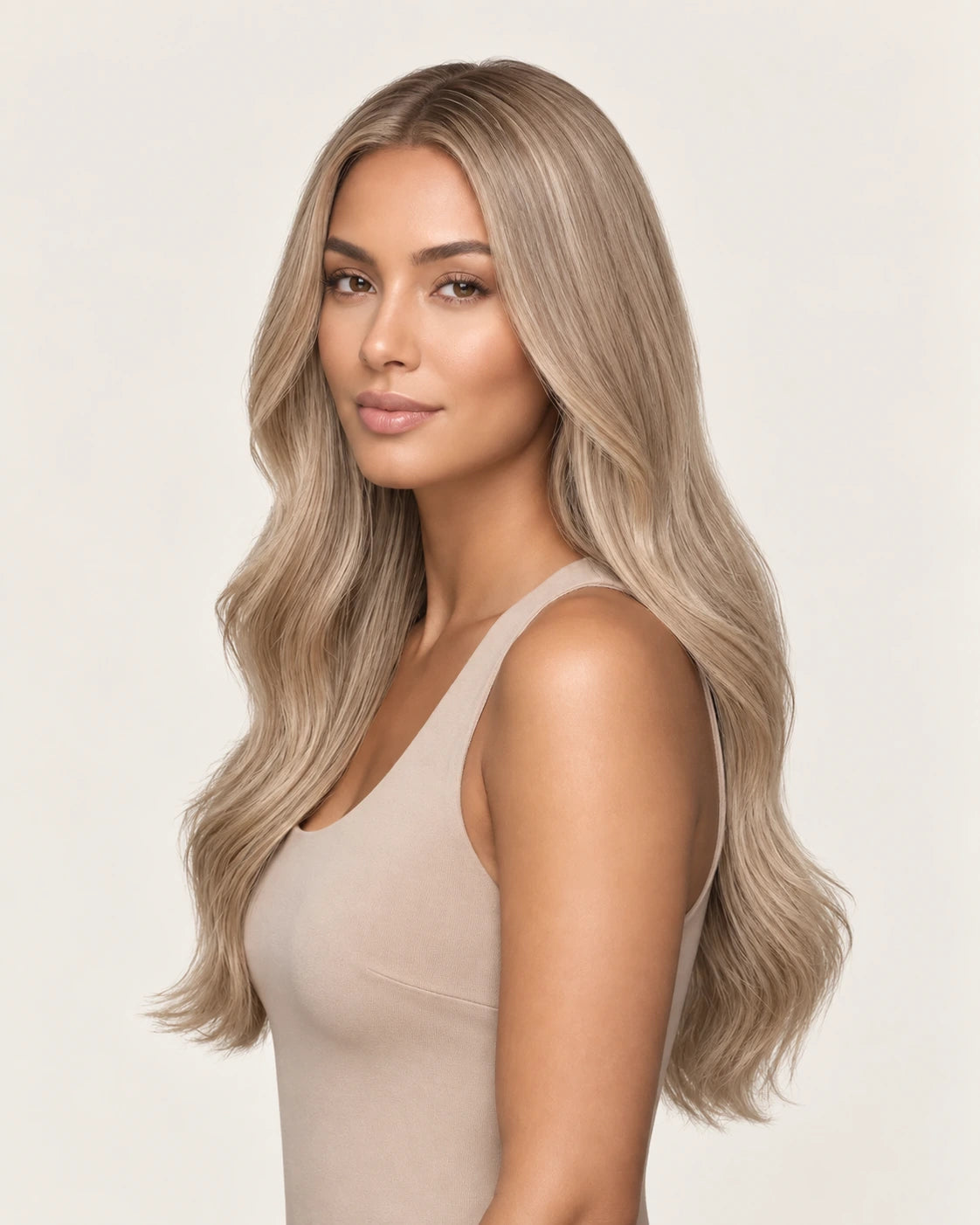 Dani Steel Miami Fusion Butterfly Weft hair extensions — front view — Straight product